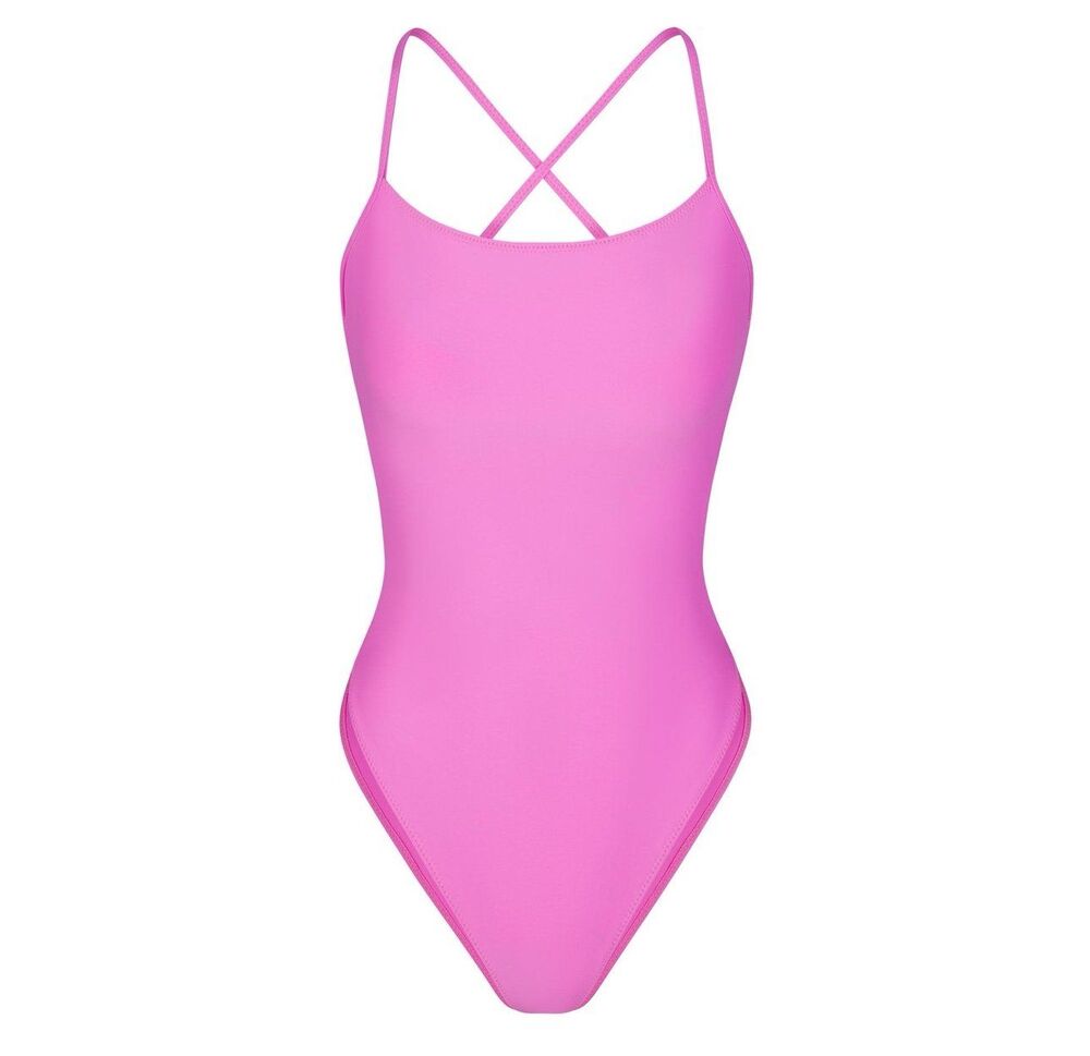 Skims Recycled Swim Cami One Piece Swimsuit Neon Orchid